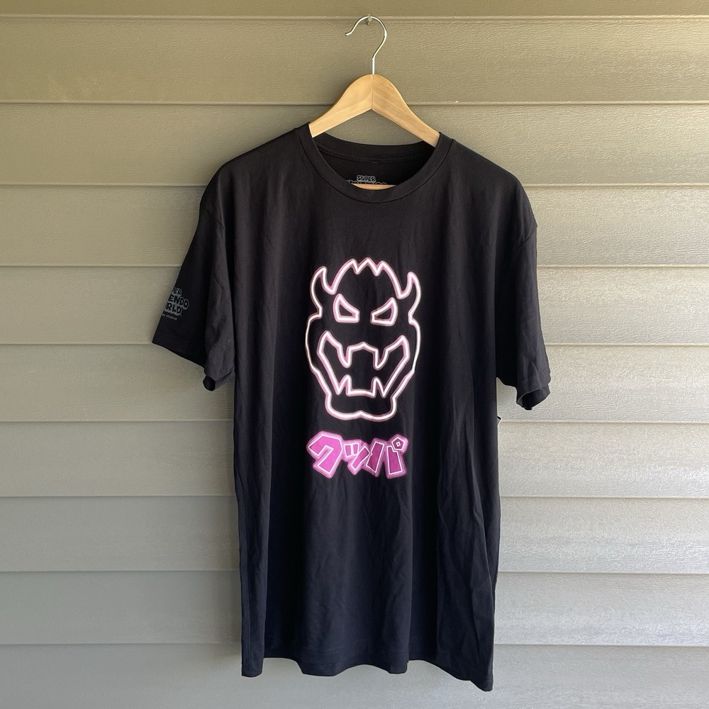 Universal Studios Super Nintendo World Bowser Neon Shirt NWT XL